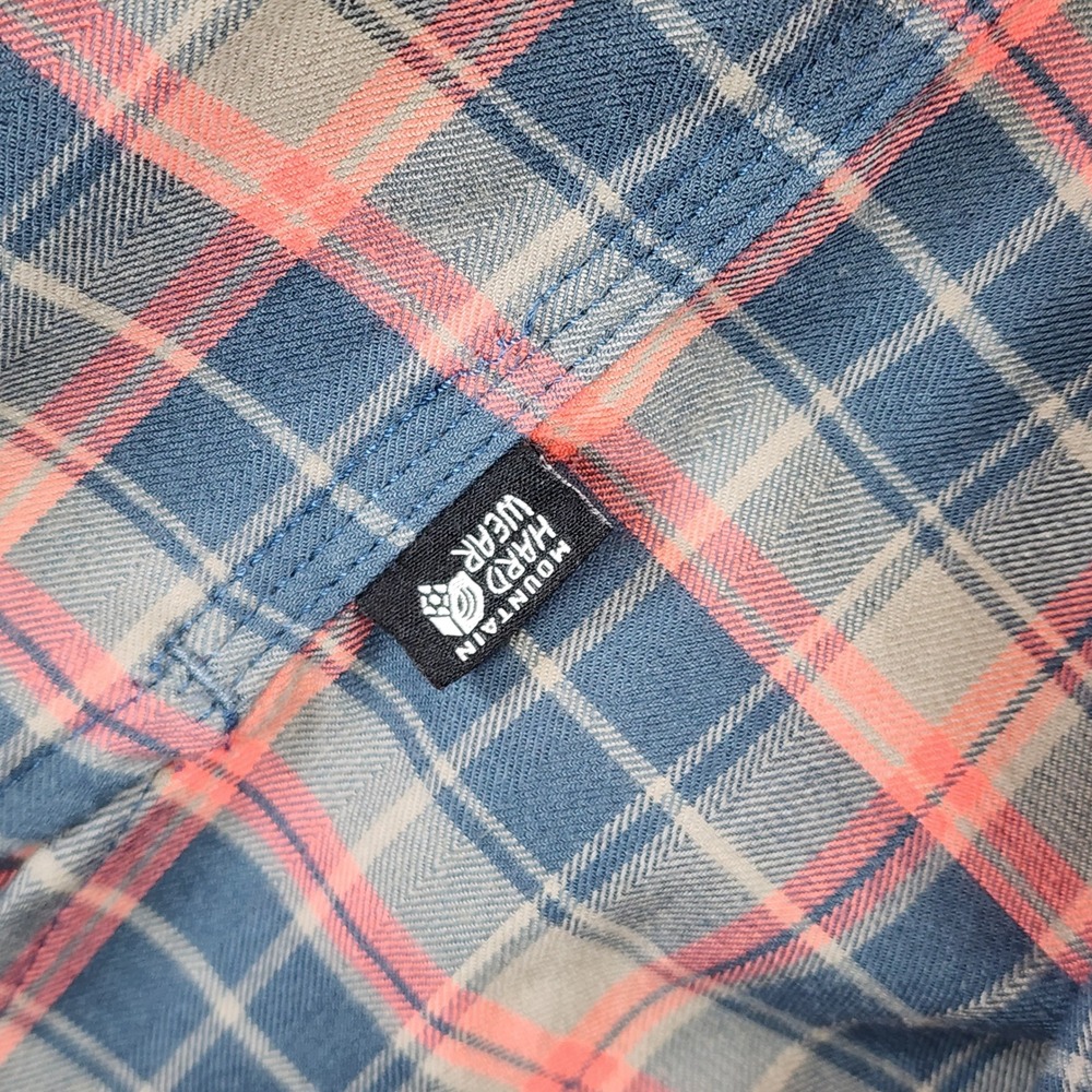 Mountain Hardwear Mens Plaid Gorpcore Outdoor Trail Hiking Flannel Shirt Size M - Picture 5 of 11
